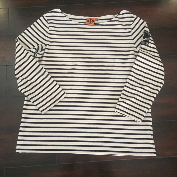 Tory Burch Tops - Tory Burch Nautical Striped Knit Top